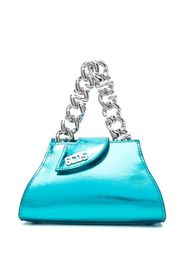 Gcds small Comma Transpallic tote bag - Blu