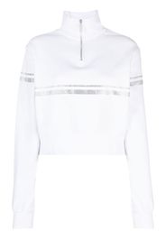 Gcds logo-print crystal-embellished sweatshirt - Bianco