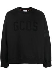 Gcds flocked-logo cotton sweatshirt - Nero