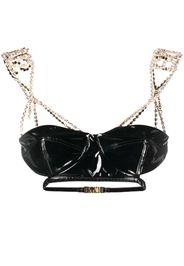 Gcds Bling vinyl bra top - Nero