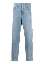 Gcds ripped high-rise straight-leg jeans - Blu