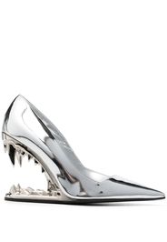 Gcds Morso 110mm leather pumps - Argento