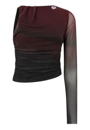 GCDS Creature tulle one-shoulder top - Rosso