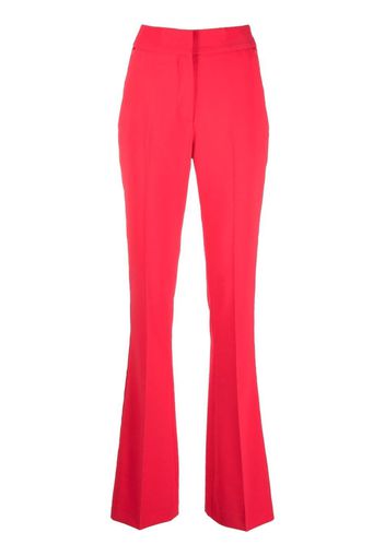 Genny pressed-crease flared tailored trousers - Rosa