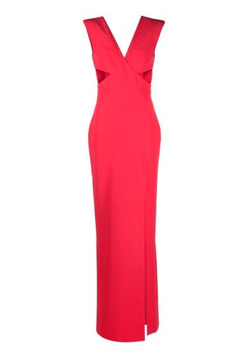 Genny cut-out wrap-bodice gown - Rosa