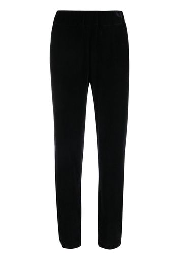 Genny velvet slip-on slim trousers - Nero