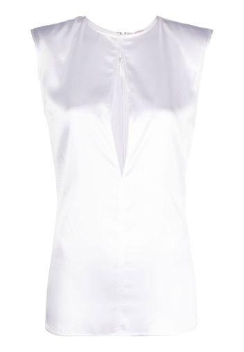 Genny key-hole blouse - Bianco