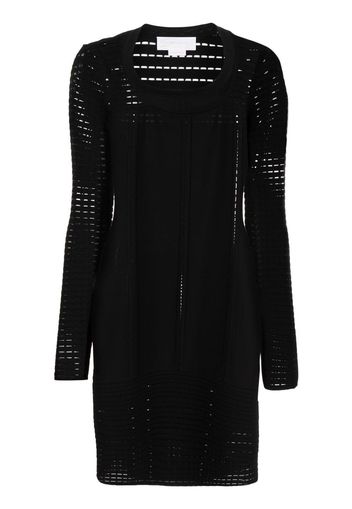 Genny laser-cut midi dress - Nero