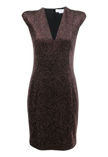 Genny metallic mini dress - Marrone