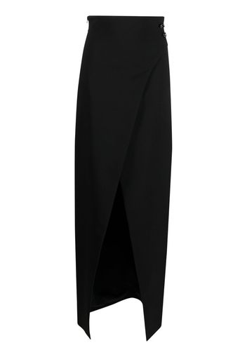 Genny asymmetric wrap skirt - Nero