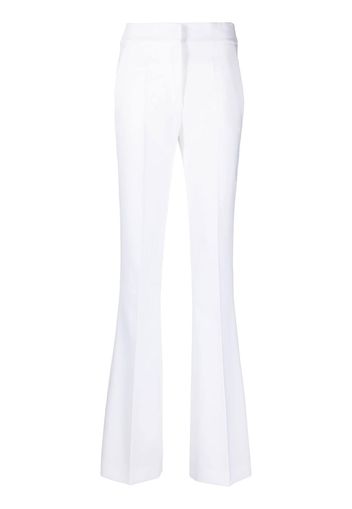 Genny high-waisted flared trousers - Bianco