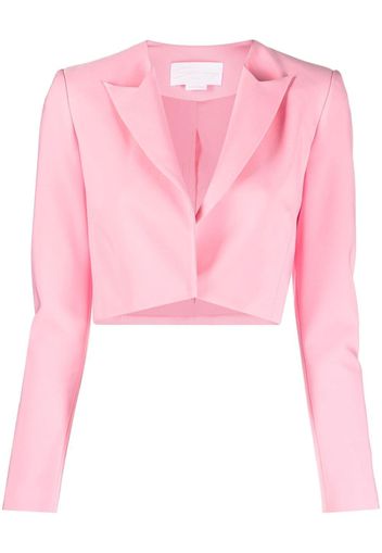 Genny cropped peak-lapel blazer - Rosa