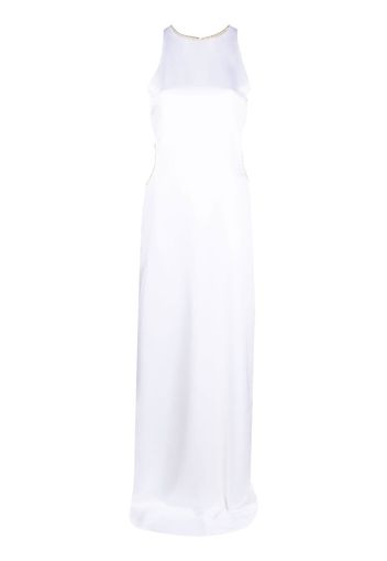 Genny cut-out detail long dress - Bianco