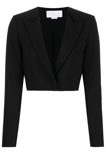 Genny cropped peak-lapel blazer - Nero