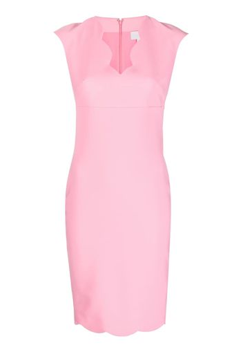 Genny scallop-edge midi dress - Rosa