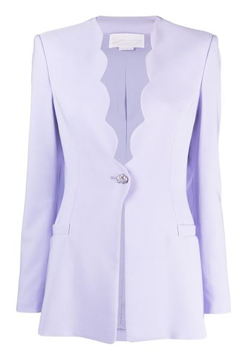 Genny scalloped-edge single-breasted blazer - Viola