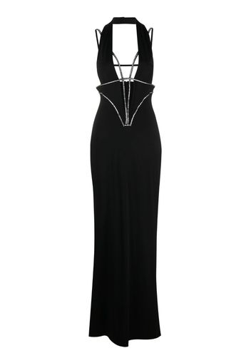 Genny crystal-embellished maxi dress - Nero