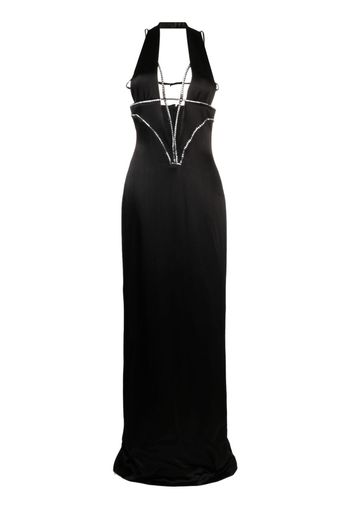 Genny crystal-embellished dress - Nero