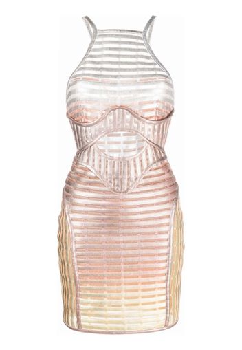 Genny cut-out detail mini dress - Toni neutri