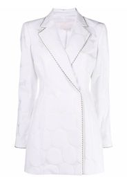 Genny double-breasted polka dot coat - Bianco