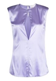 Genny sleeveless silk blouse - Viola