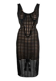 Genny laser-cut midi dress - Nero