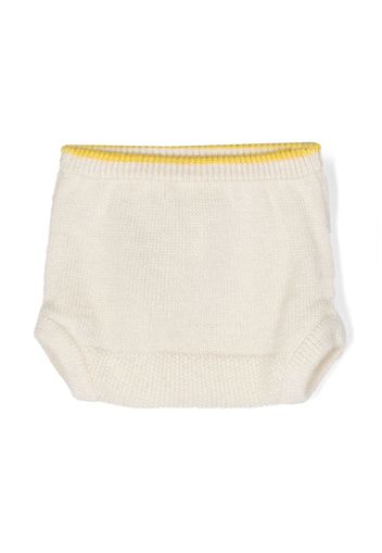 Gensami kids alpaca-blend knitted shorts - Toni neutri