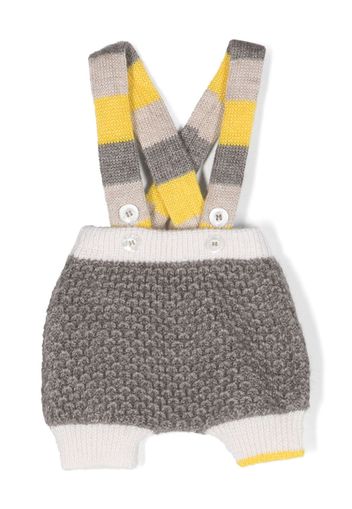 Gensami kids overall alpaca wool-blend shorts - Grigio