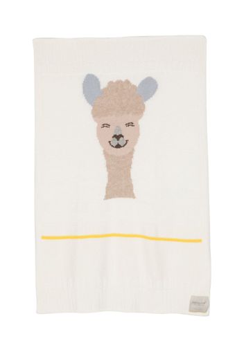 Gensami kids Alpachino intarsia-knit baby blanket - Bianco