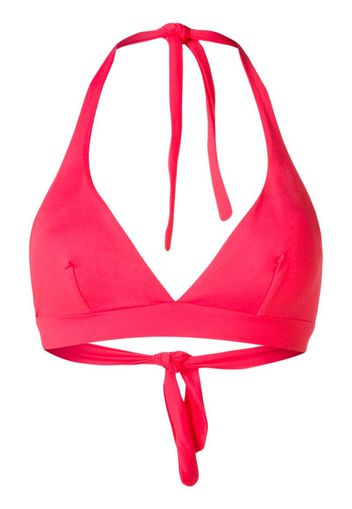 Top bikini con allacciatura sul retro