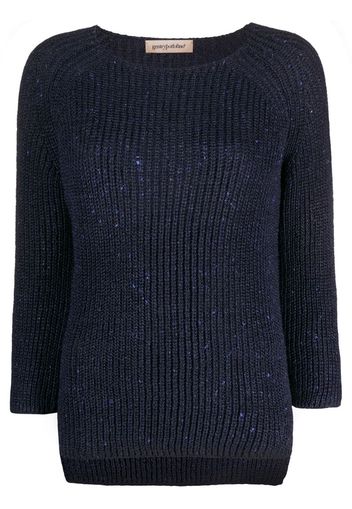 metallic knit jumper