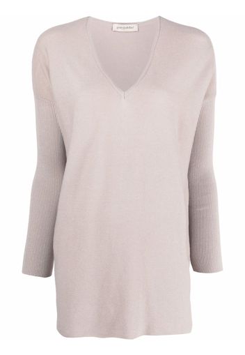 Gentry Portofino V-neck long-sleeved T-shirt - Toni neutri