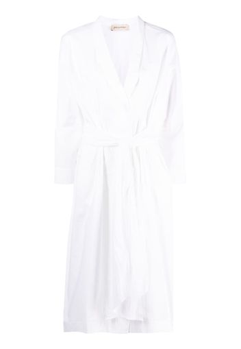 Gentry Portofino V-neck tied-waist midi dress - Bianco