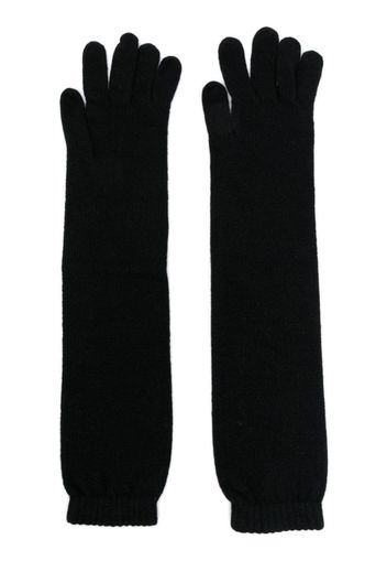 Gentry Portofino knitted long gloves - Nero