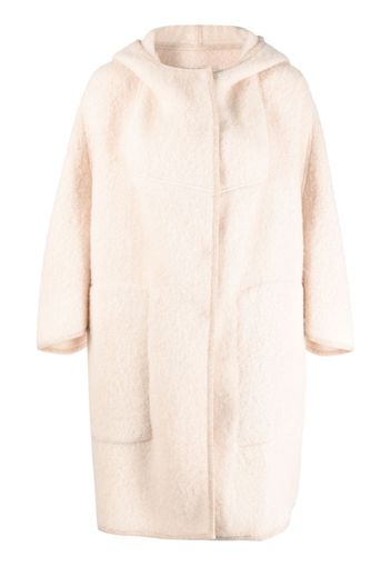 Gentry Portofino wool blend oversized hooded coat - Toni neutri