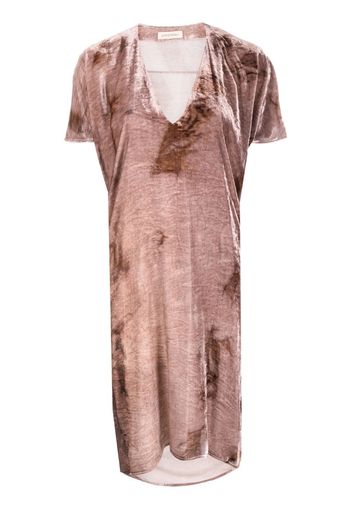 Gentry Portofino velvet T-shirt dress - Marrone