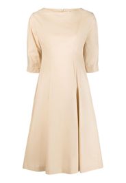 Gentry Portofino box-pleat cotton midi dress - Toni neutri