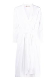 Gentry Portofino V-neck tied-waist midi dress - Bianco