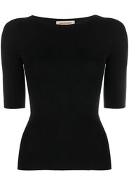 Gentry Portofino short-sleeve knitted top - Nero