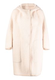 Gentry Portofino wool blend oversized hooded coat - Toni neutri