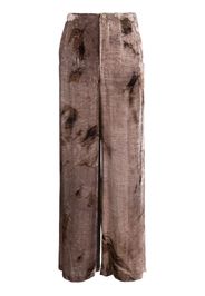 Gentry Portofino wide-leg velvet trousers - Marrone