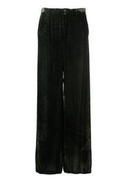 Gentry Portofino velvet-effect wide-leg trousers - Verde