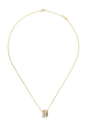 Georg Jensen Collana con pendente Fusion in oro bianco e giallo 18kt con diamanti - Gold color