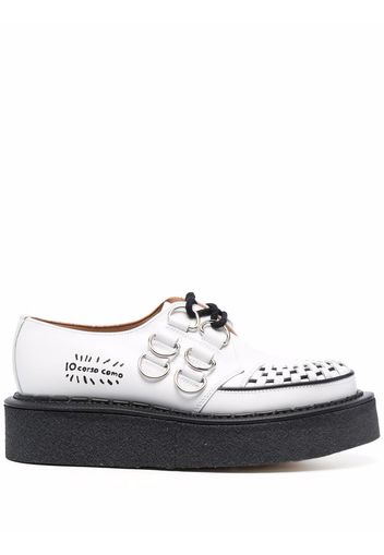 George Cox White D-Ring creepers - Bianco