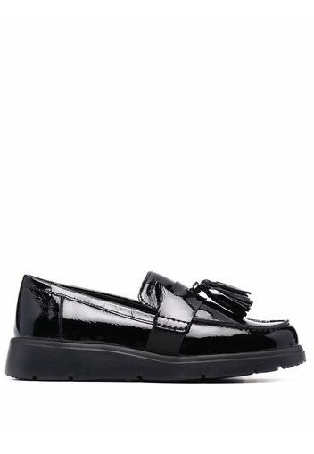 Geox tassel patent-leather loafers - Nero