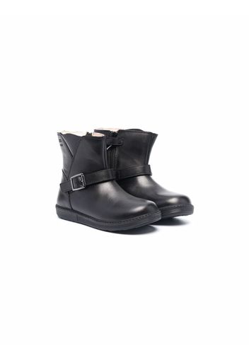 Geox buckled leather boots - Nero