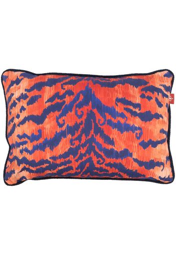 GERGEI ERDEI tiger-print rectangle cushion - Rosso