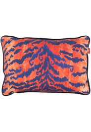 GERGEI ERDEI tiger-print rectangle cushion - Rosso