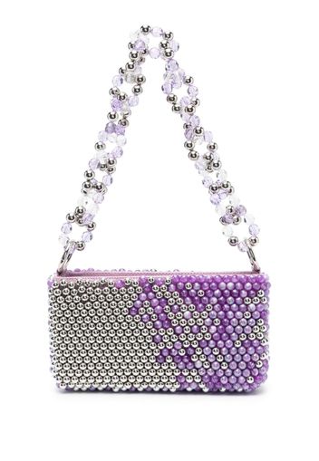 Germanier bead-embellished shoulder bag - Argento