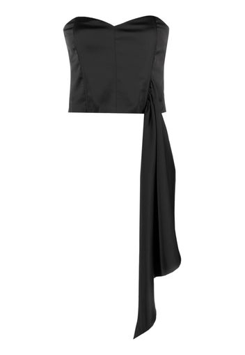 Gestuz draped-detailing crop top - Nero